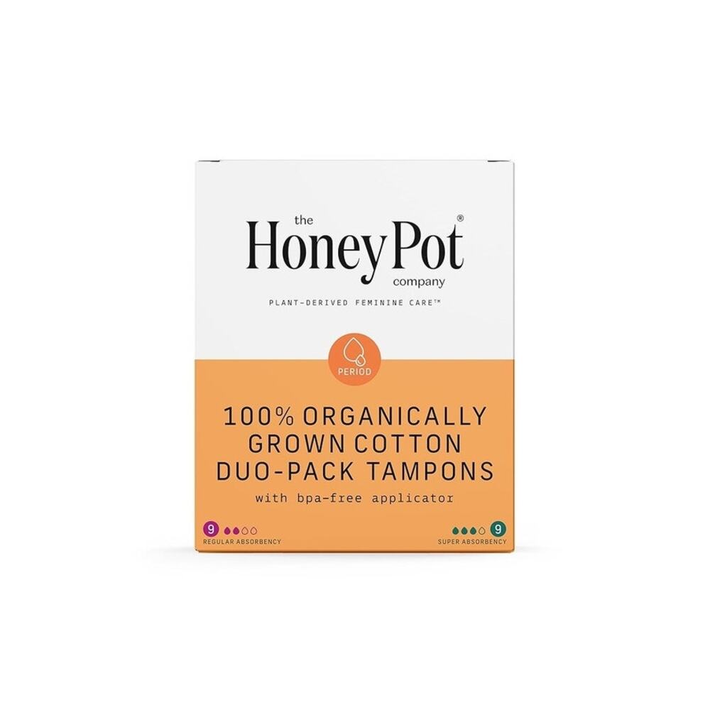 The Honey Pot Multipack -100% Organic Cotton Core Tampons Plastic Applicator